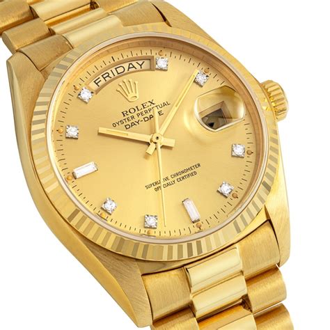 rolex day date gold mens|solid gold Rolex Day-Date.